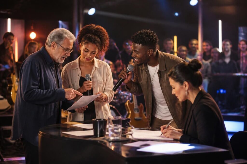découvrez le rôle clé des profs, coachs et jurés qui façonnent les émissions musicales et accompagnent les talents vers le succès.
