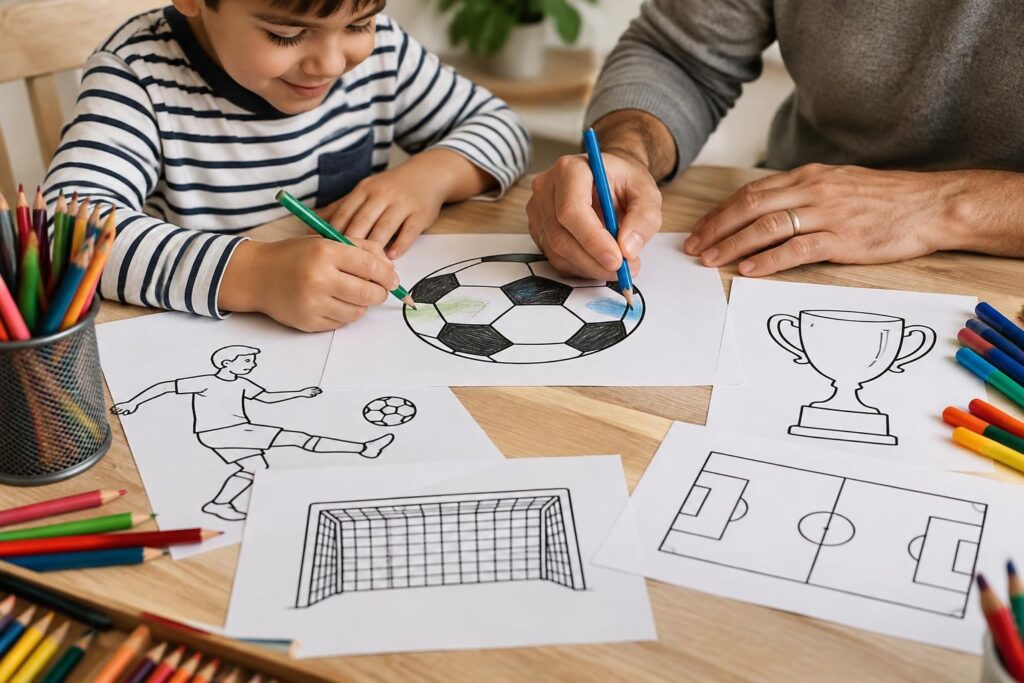 Dessin foot : idées faciles à réaliser et à imprimer pour petits et grands