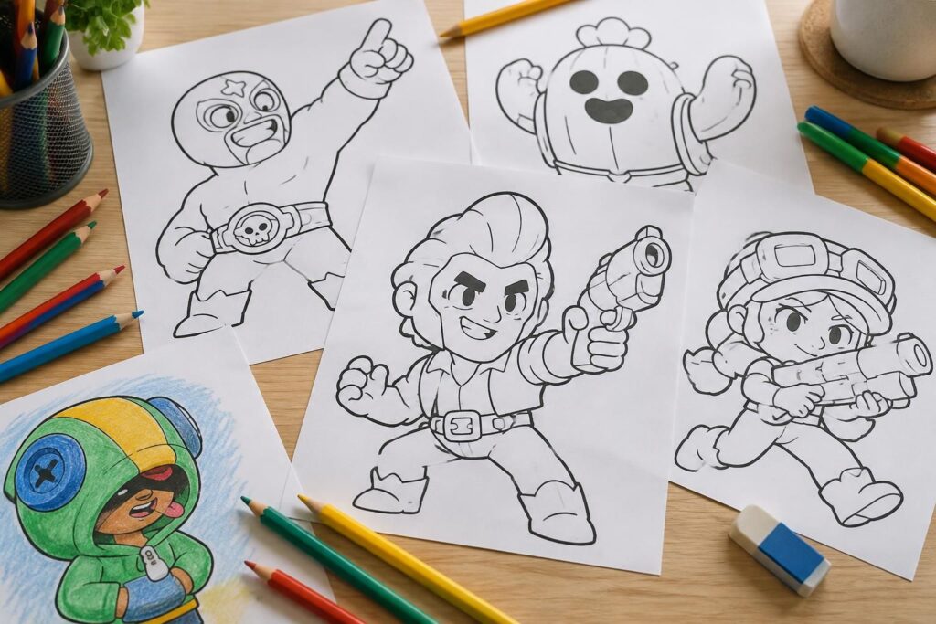 Dessins à imprimer Brawl Stars : coloriages et personnages populaires