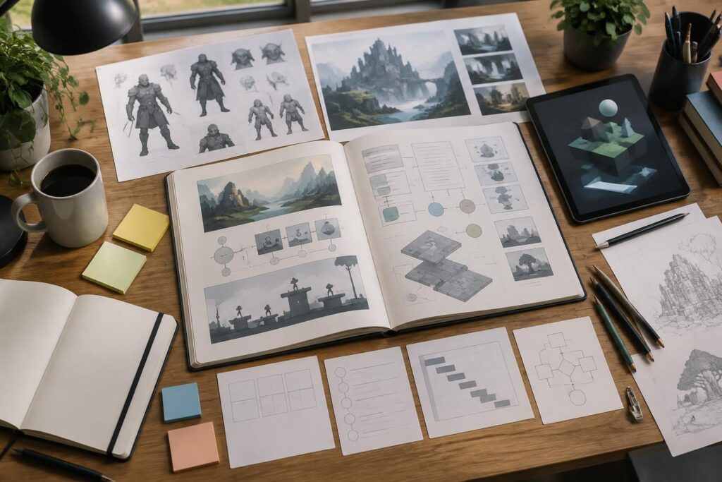 découvrez des exemples et modèles de game design document pour structurer votre projet de jeu vidéo, définir ses mécaniques et guider sa production.